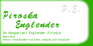 piroska englender business card